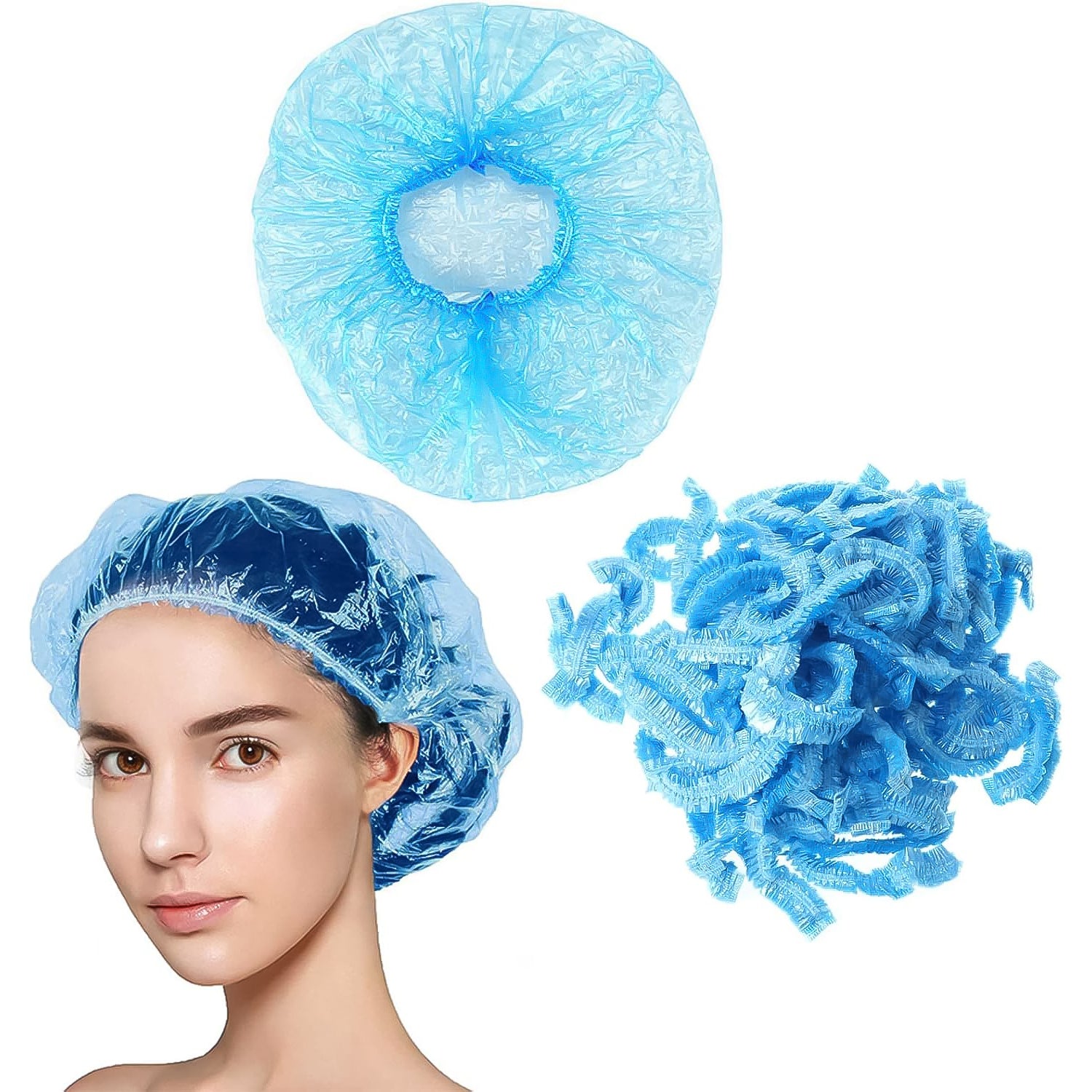 Shower Cap Waterproof Disposable Shower Cap 100 Pieces Shower Cap Waterproof Disposable Shower Cap 100 Pieces